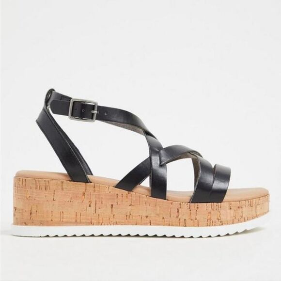 Torrid 8W 8 WIDE Black GLADIATOR LGladiator Sandal - New - Picture 4 of 9